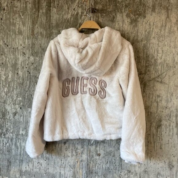 GUESS Women's Theoline Faux-Fur Jacket Size M - Picture 1 of 9